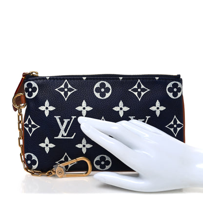 Louis Vuitton Calfskin Monogram Speedy P9 Bandouliere 30 Pochette Indigo 2 of 6