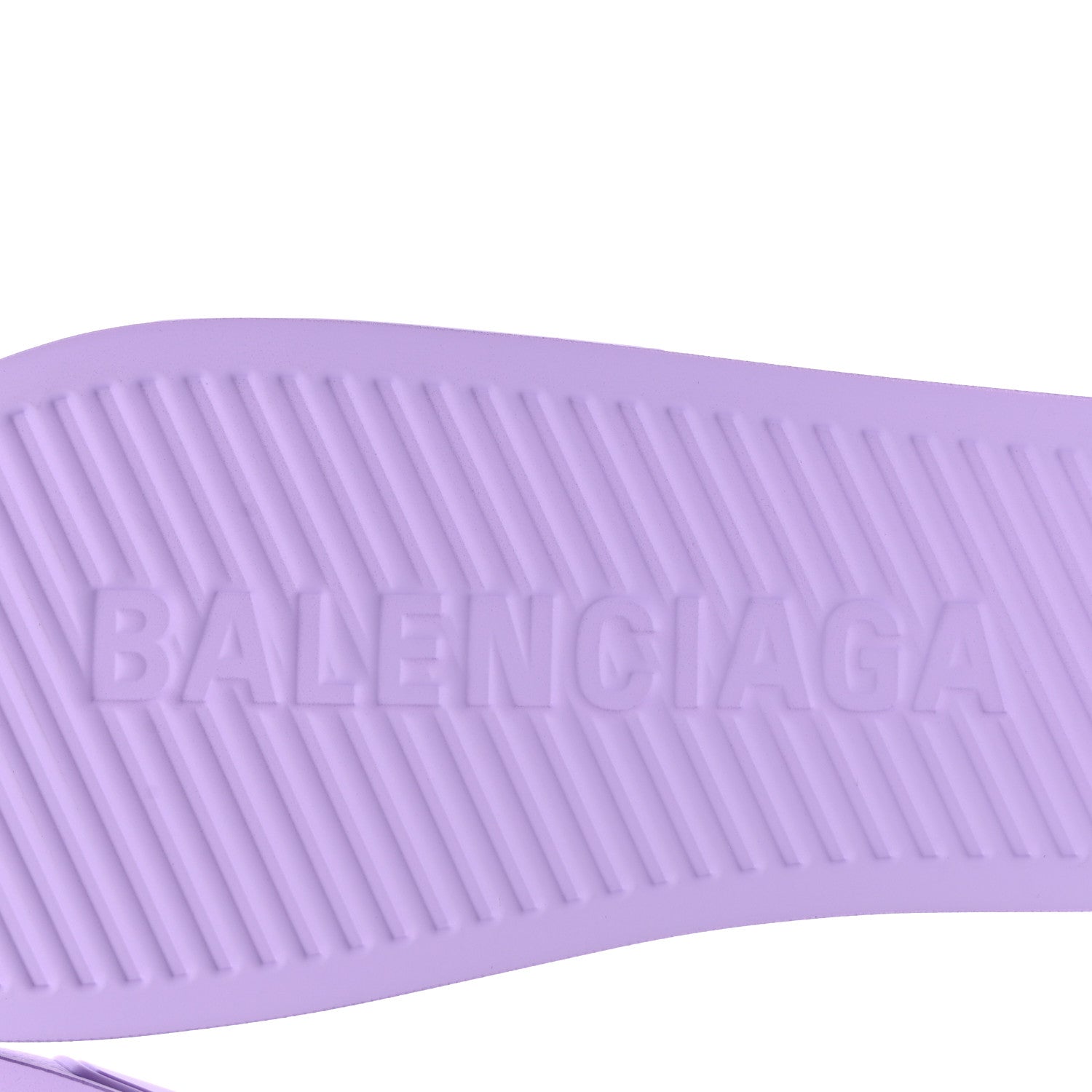 Balenciaga Rubber BB Womens Pool Slide Sandals 39 Lilac 6 of 8