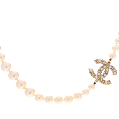 Chanel Pearl CC 100th Anniversary Necklace Light Gold 1 of 6