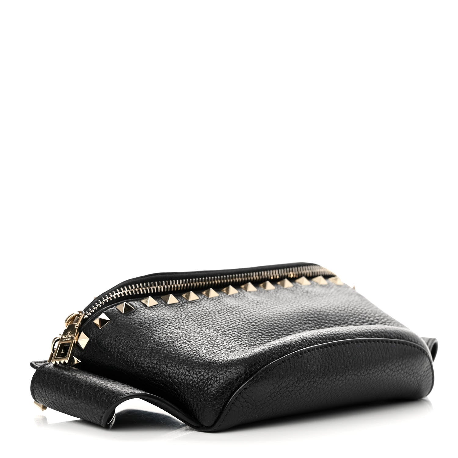 Valentino Garavani Grainy Calfskin Rockstud Belt Bag Black 4 of 13