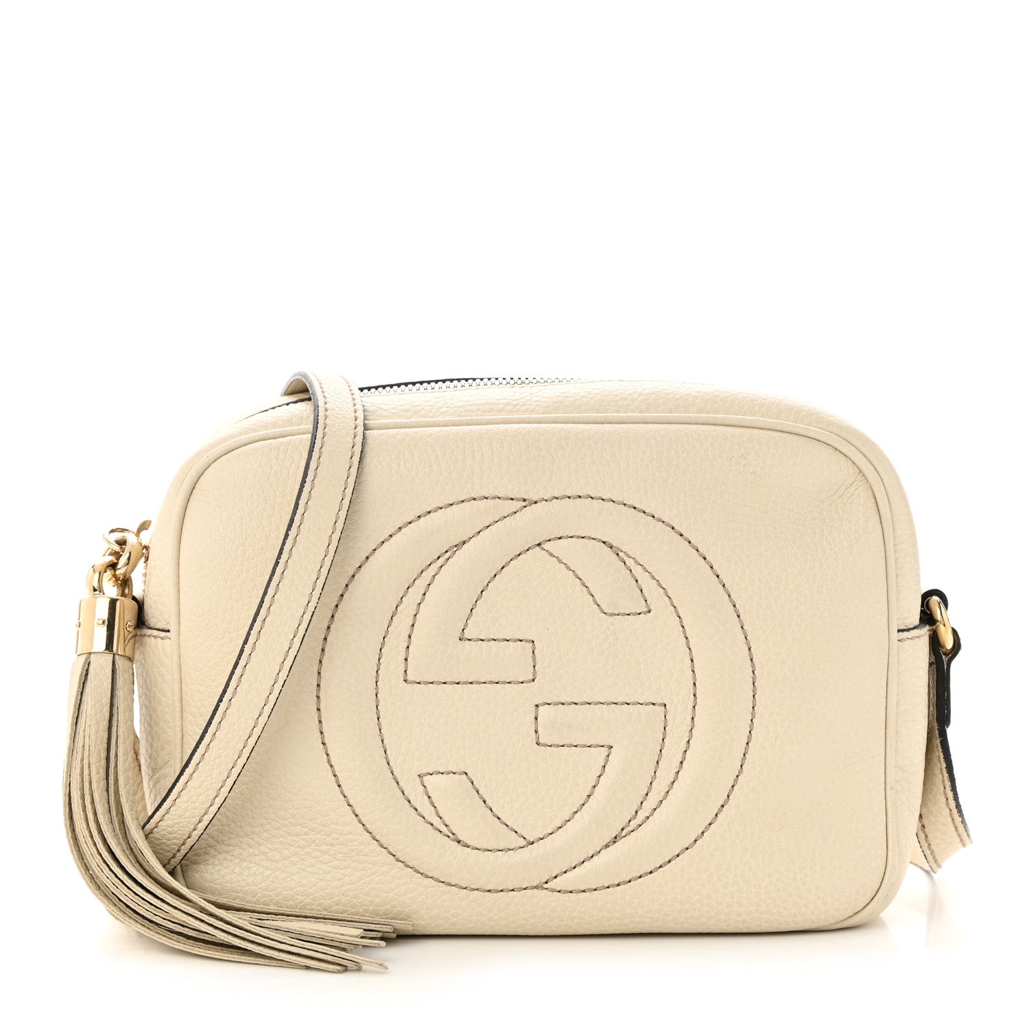 Gucci Pebbled Calfskin Small Soho Disco Bag Off White 1 of 12