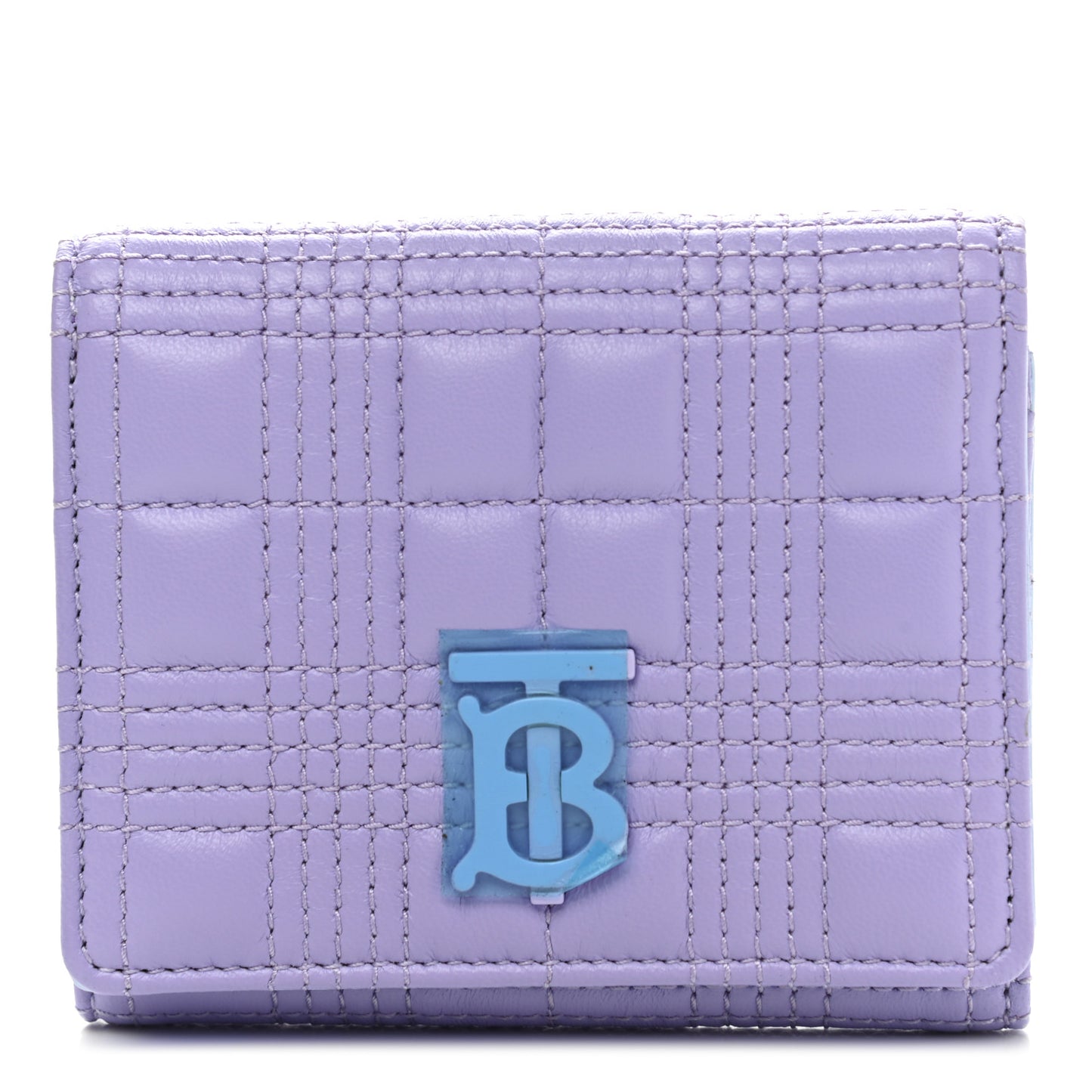 Lambskin Quilted Small Lola Folding Wallet Soft Violet