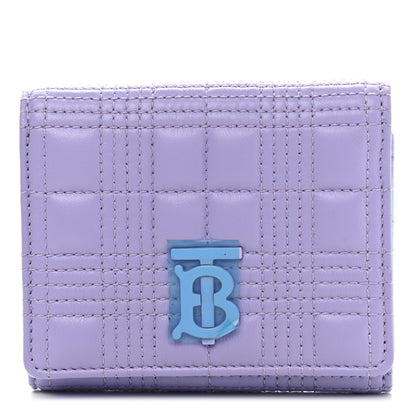 Burberry Lambskin Quilted Small Lola Folding Wallet Soft Violet 1 of 6