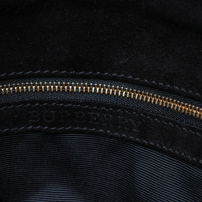 Burberry Signature Grain Large Mildenhall Shoulder Bag Black 6 of 7