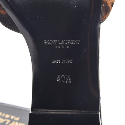 Saint Laurent Calfskin Calf Hair Nu Pied 05 Slide Sandals 40.5 Safari 7 of 8