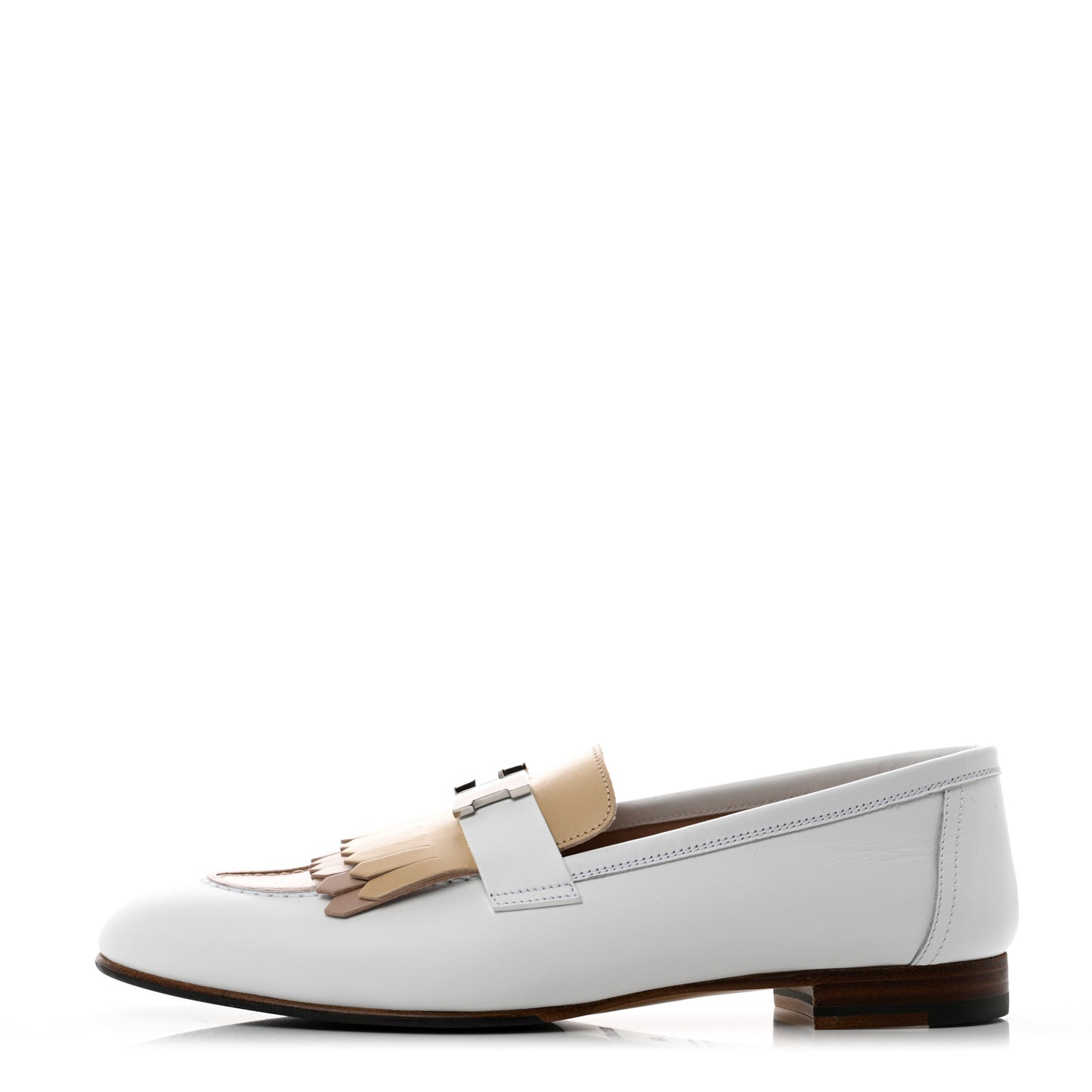 Calfskin Womens Royal Loafers 40 Multicolor White