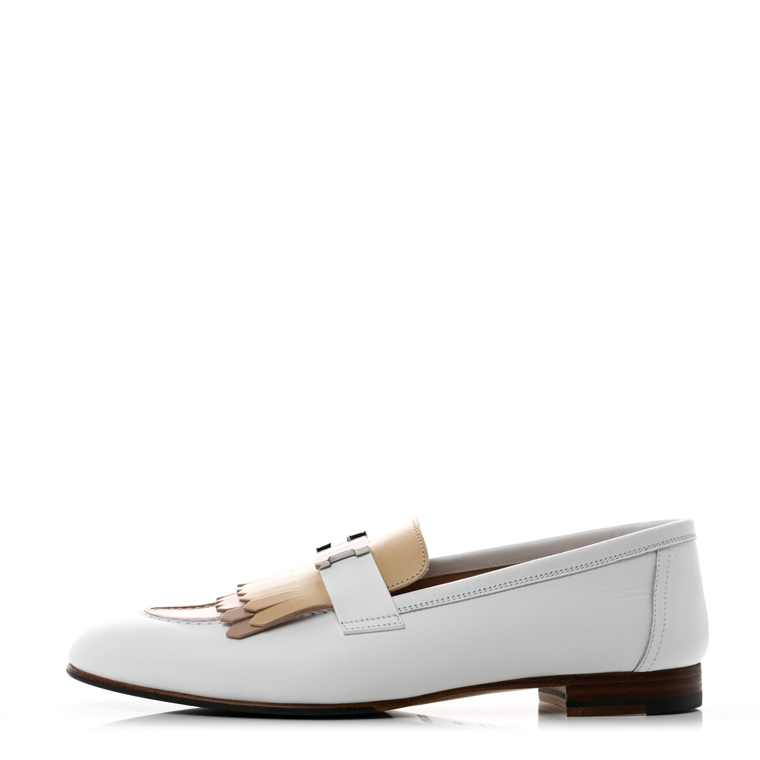 Hermes Calfskin Womens Royal Loafers 40 Multicolor White 1 of 8