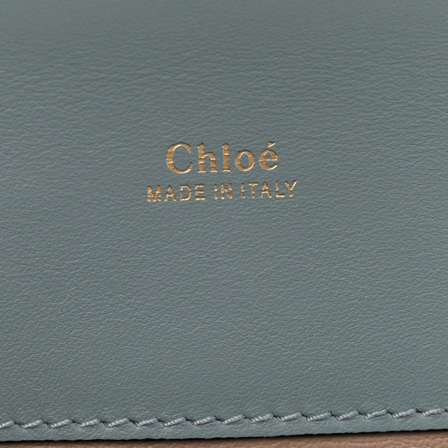Chloe Calfskin Crocodile Embossed Aby Chain Shoulder Bag Faded Blue 6 of 9