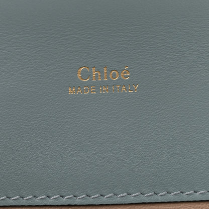 Chloe Calfskin Crocodile Embossed Aby Chain Shoulder Bag Faded Blue 6 of 9