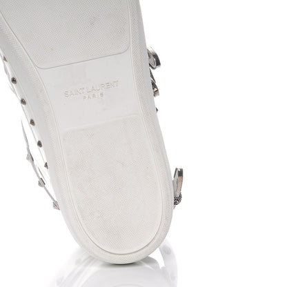 Saint Laurent Calfskin Wolly Spike SL/08H High Top Sneakers 47.5 White 15 of 15