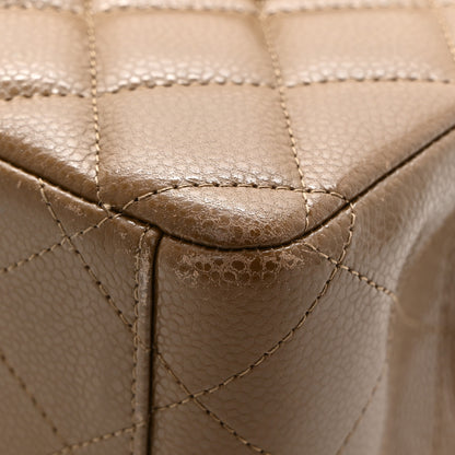 Chanel Caviar Quilted Maxi Double Flap Brown 14 of 14