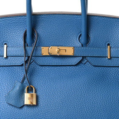 Hermes Taurillon Clemence Birkin 35 Mykonos 8 of 10