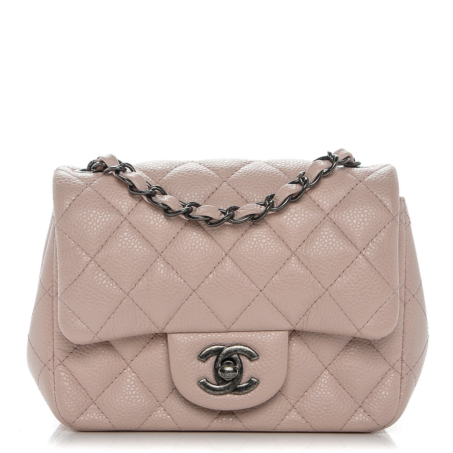 Chanel Caviar Quilted Mini Square Flap Pink 1 of 8