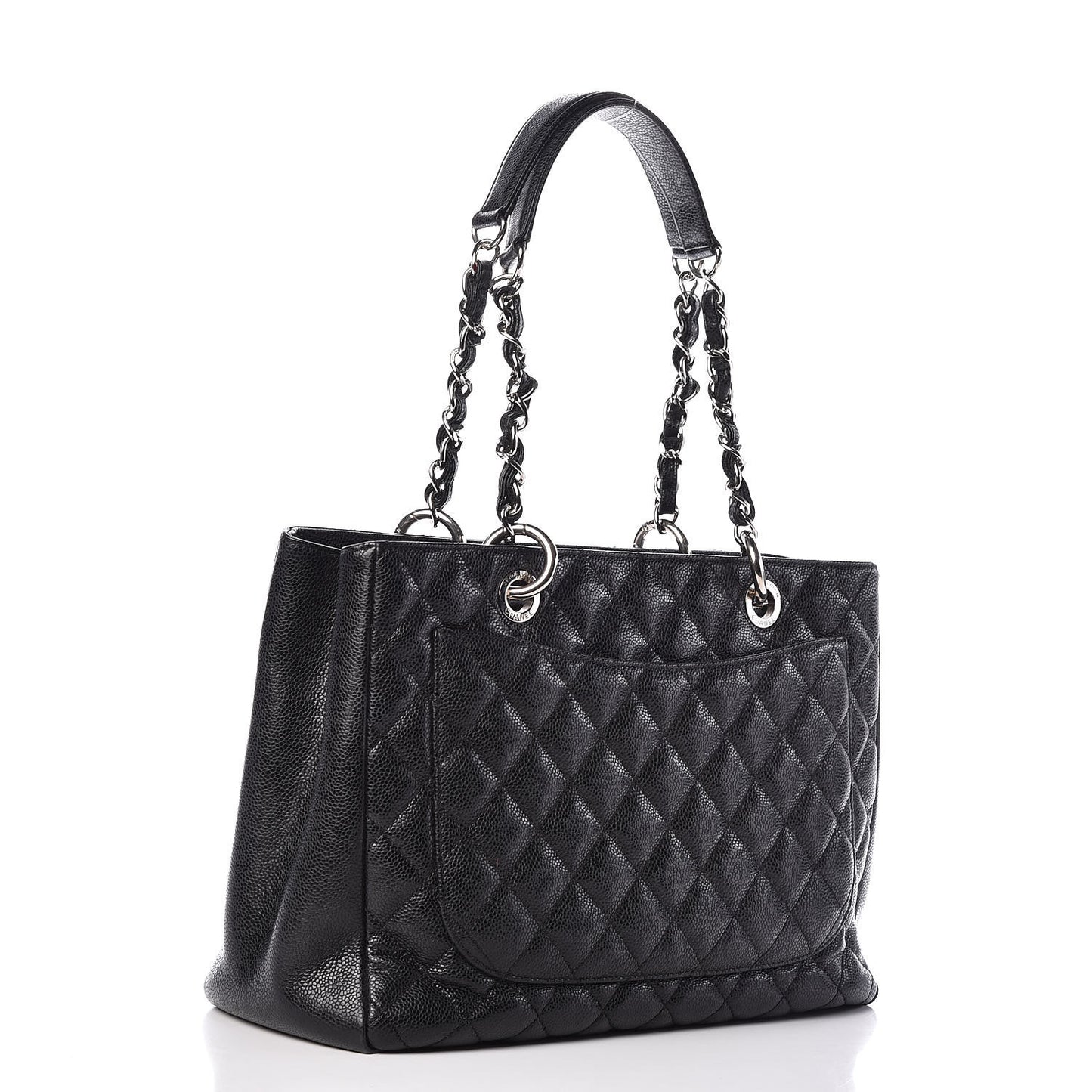 Caviar Quilted Grand Shopping Tote GST Black