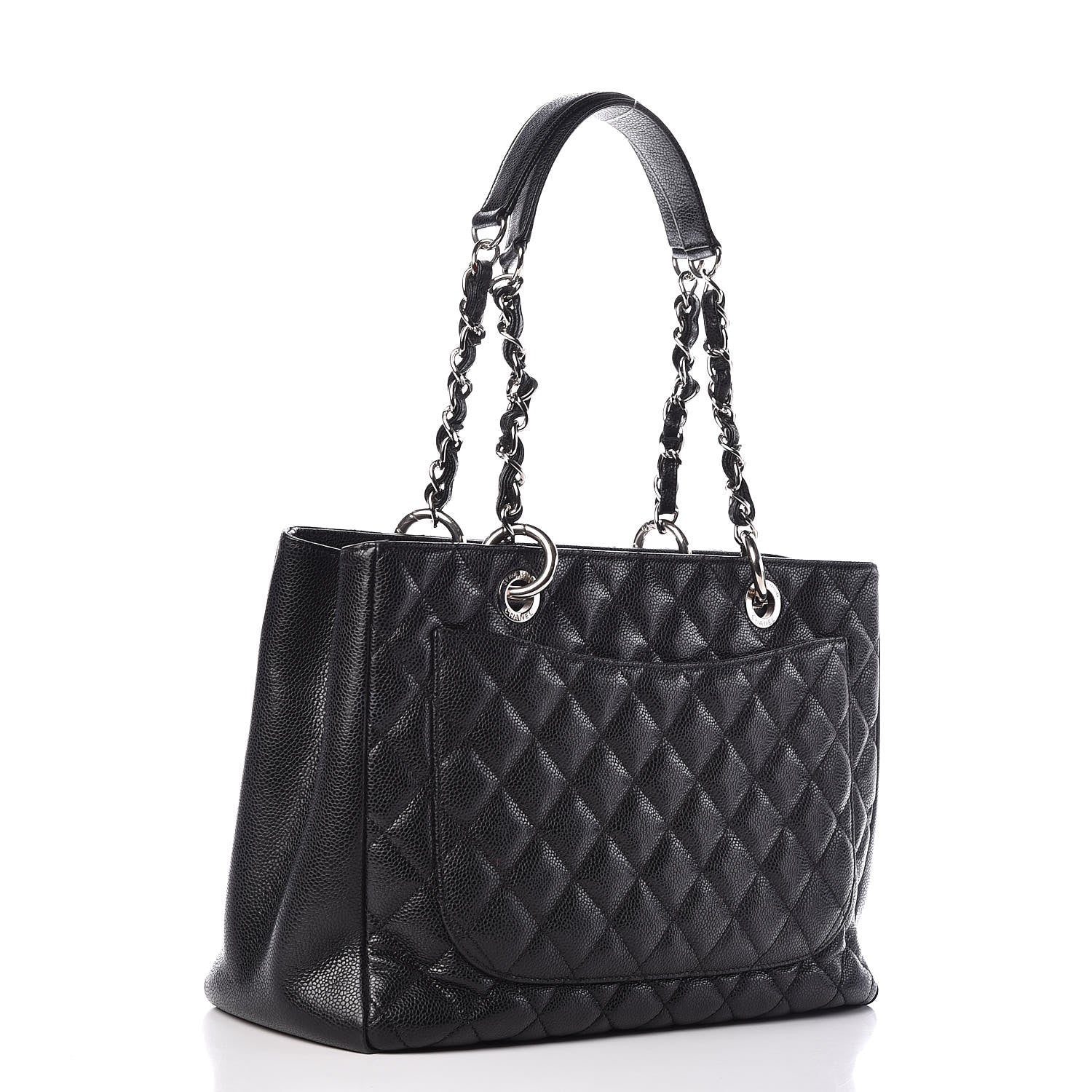 Chanel Caviar Quilted Grand Shopping Tote GST Black 3 of 9