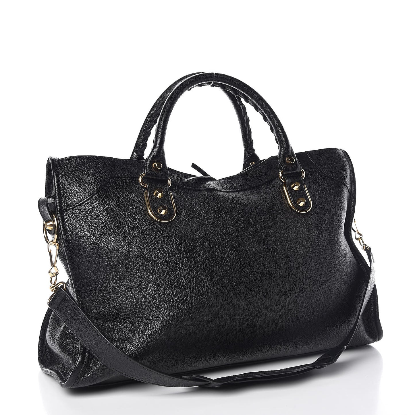 Chevre Gold Metallic Edge Hardware City Black