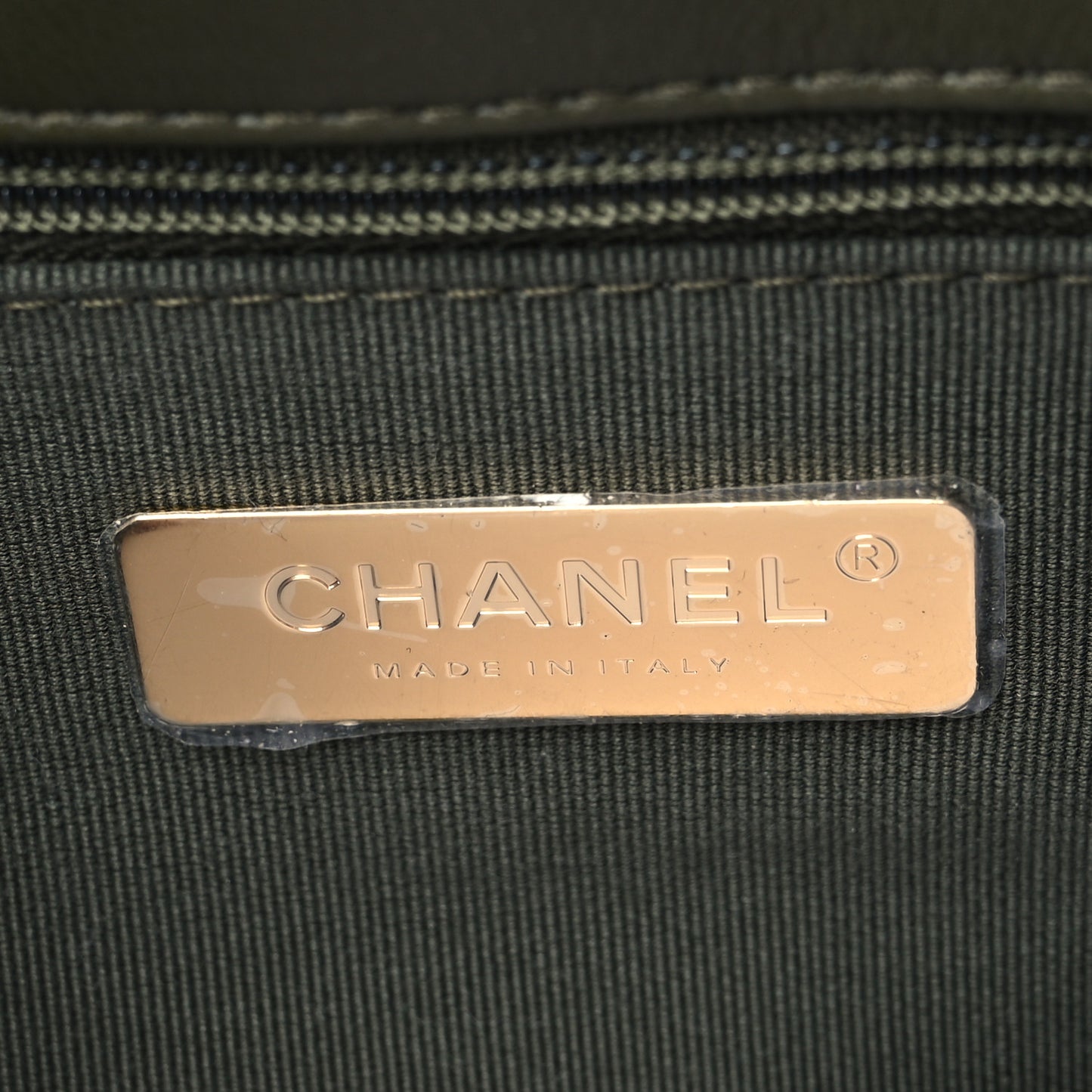 Lambskin Quilted Medium Chanel 19 Flap Khaki