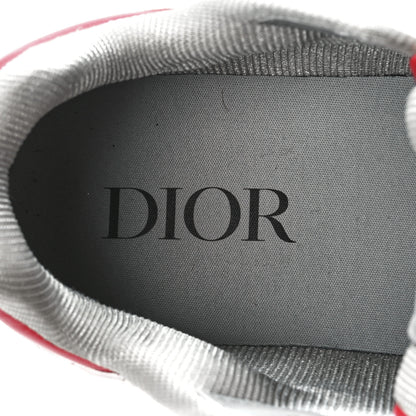Christian Dior Smooth Calfskin Oblique Galaxy Perforated Mens B27 Low Top Sneakers 40 White Red 7 of 9