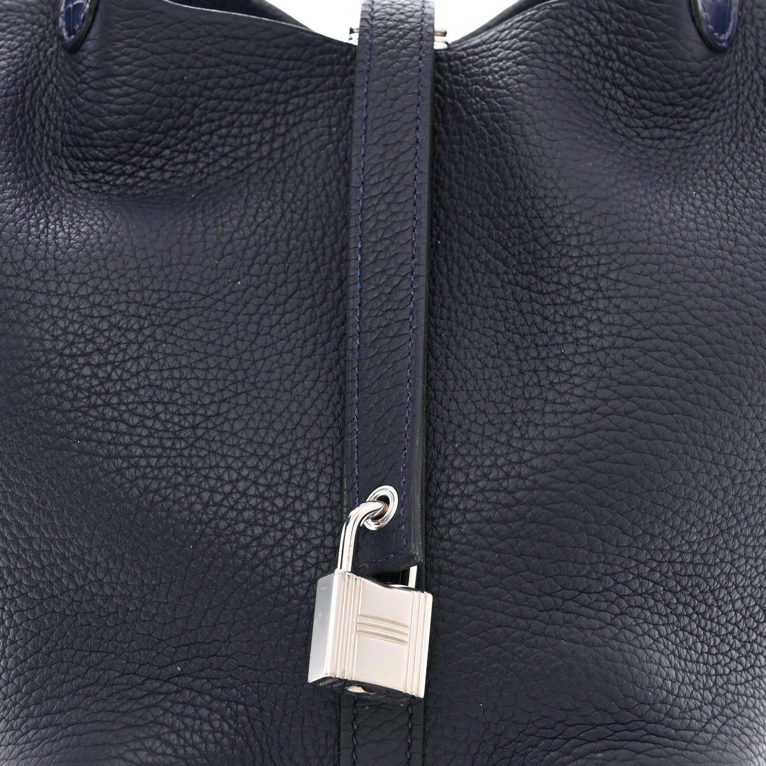Hermes Taurillon Clemence Matte Alligator Picotin Lock Touch 22 Bleu Nuit 8 of 11