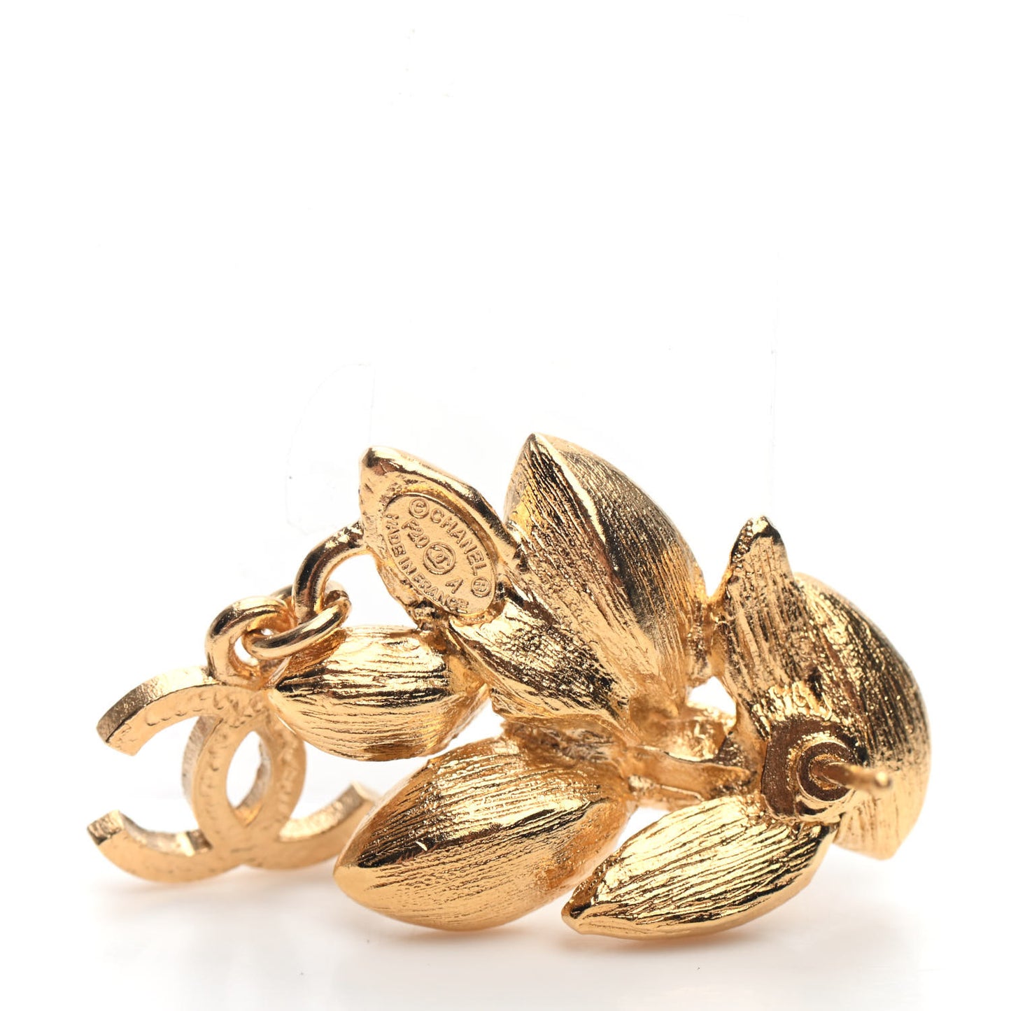 Crystal Sparkling Wheat CC Drop Earrings Gold
