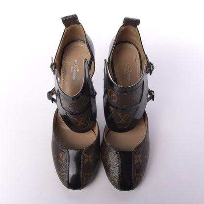 Louis Vuitton Monogram Headline Pumps 37 Black 5 of 9