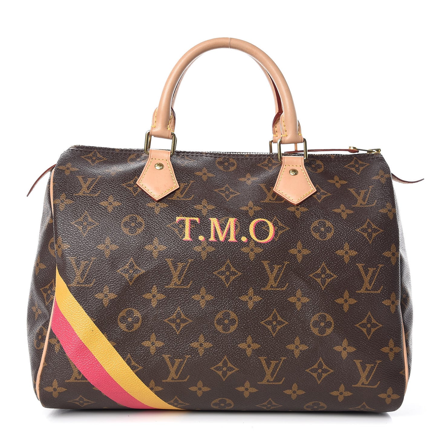Monogram My LV Heritage Speedy 30 Fuchsia Yellow