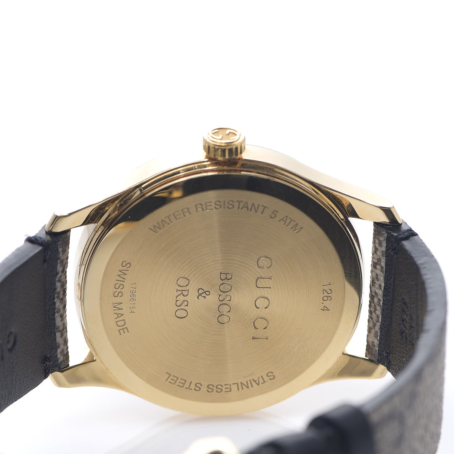 Gucci Stainless Steel Canvas 38mm G-Timeless GG Supreme Bosco Quartz Watch Brown 4 of 4