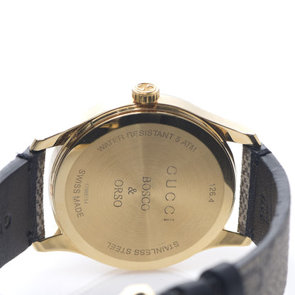 Gucci Stainless Steel Canvas 38mm G-Timeless GG Supreme Bosco Quartz Watch Brown 4 of 4