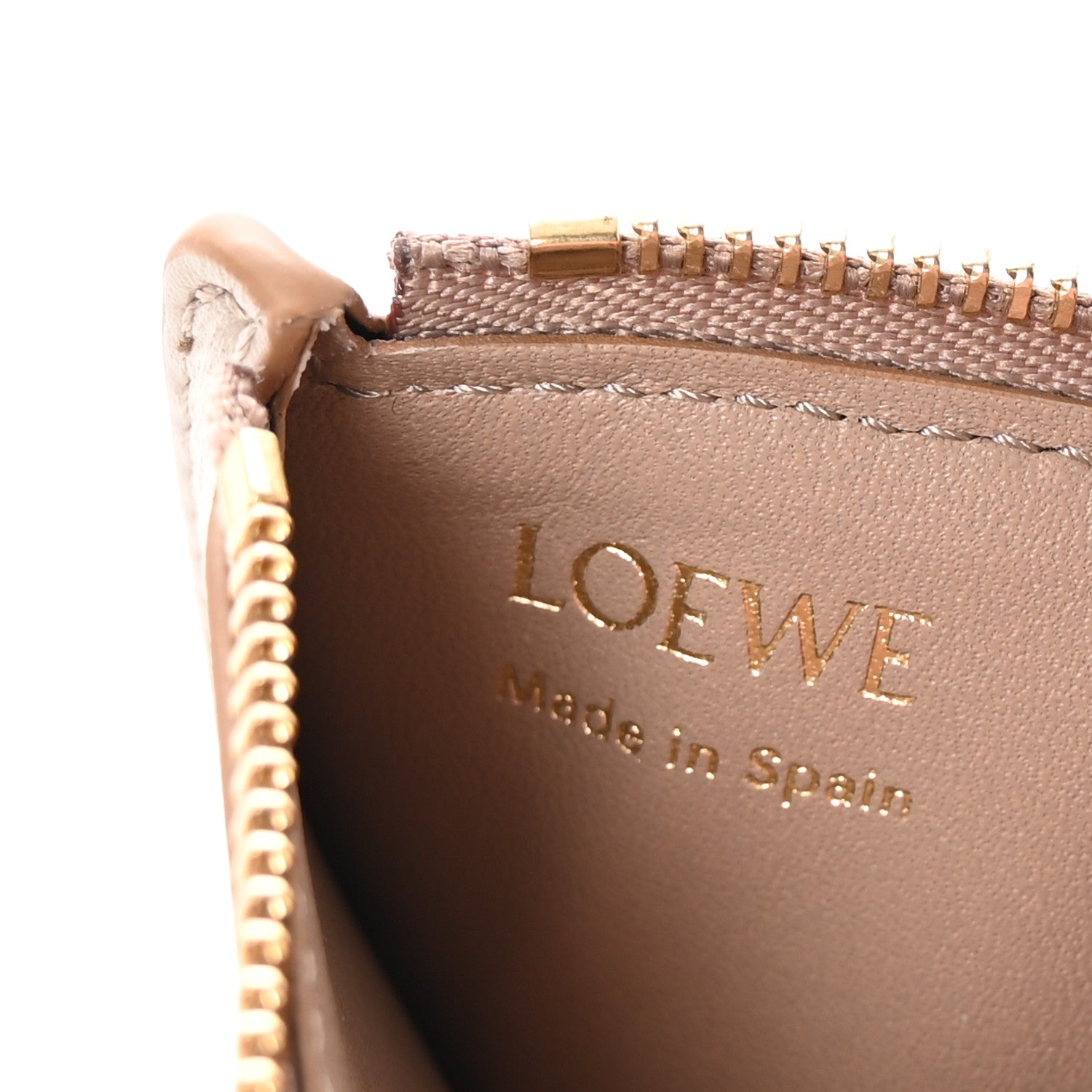 Loewe Shiny Nappa Pebble Coin Card Holder Sand 6 of 7