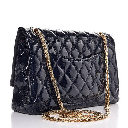 Chanel Distressed Patent Quilted 2.55 Reissue 226 Flap Navy 4 of 10