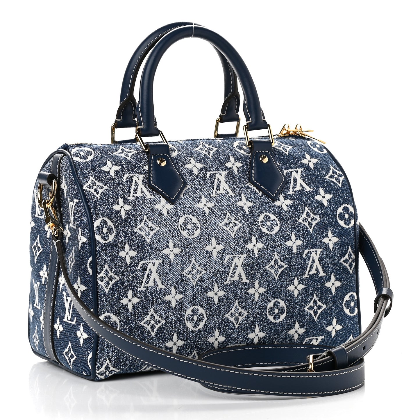 Monogram Jacquard Denim Speedy Bandouliere 25 Bleu