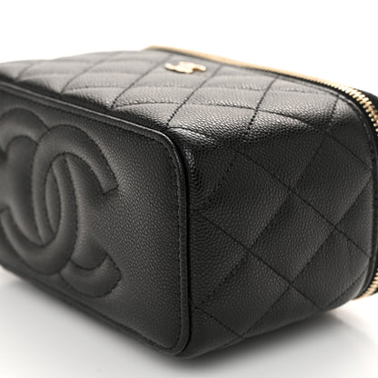 Chanel Caviar Quilted Small Vanity Case With Chain Black 10 of 11
