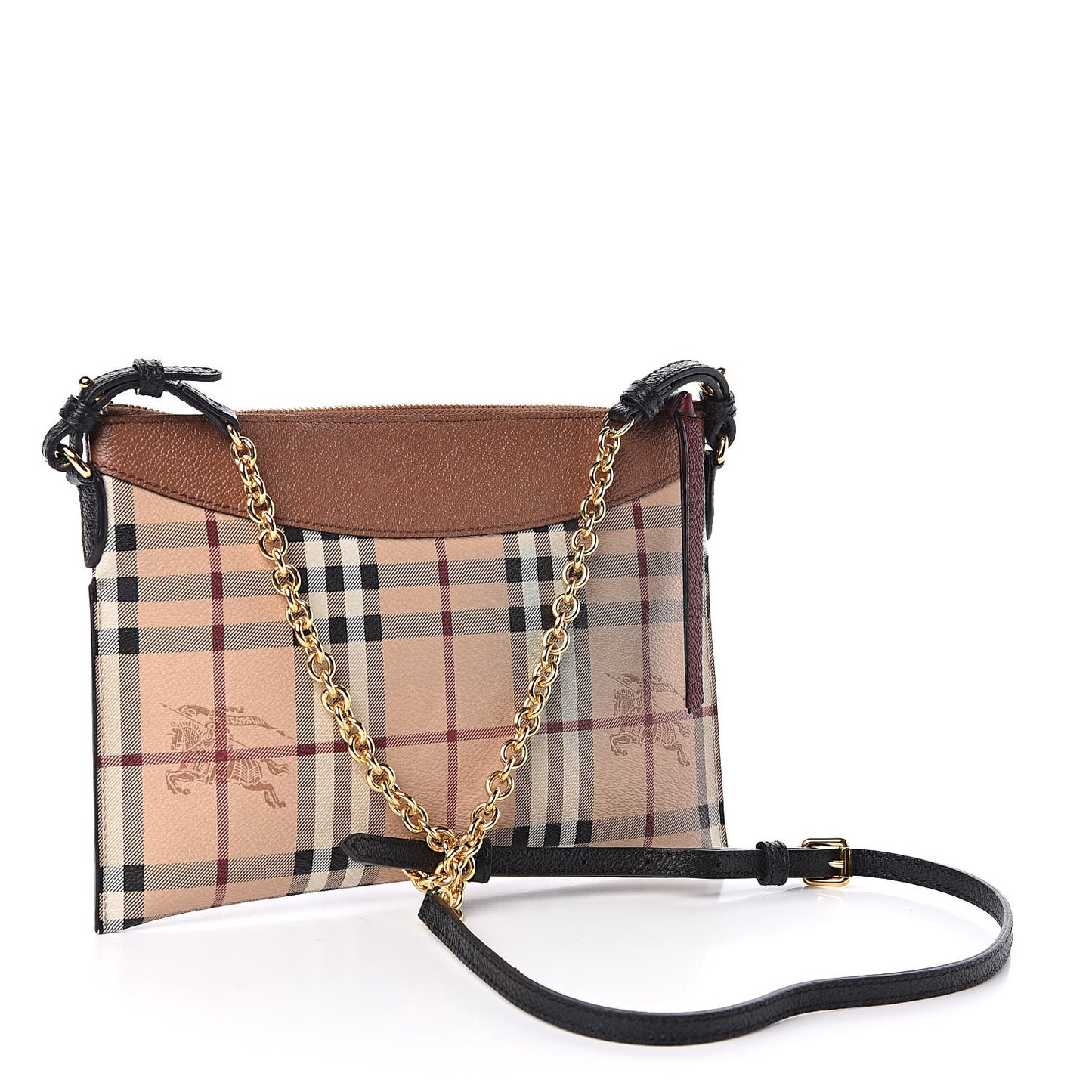 Haymarket Check Peyton Crossbody Clutch Bag Toffee