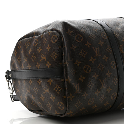 Louis Vuitton Monogram Macassar Keepall Bandouliere 45 9 of 13