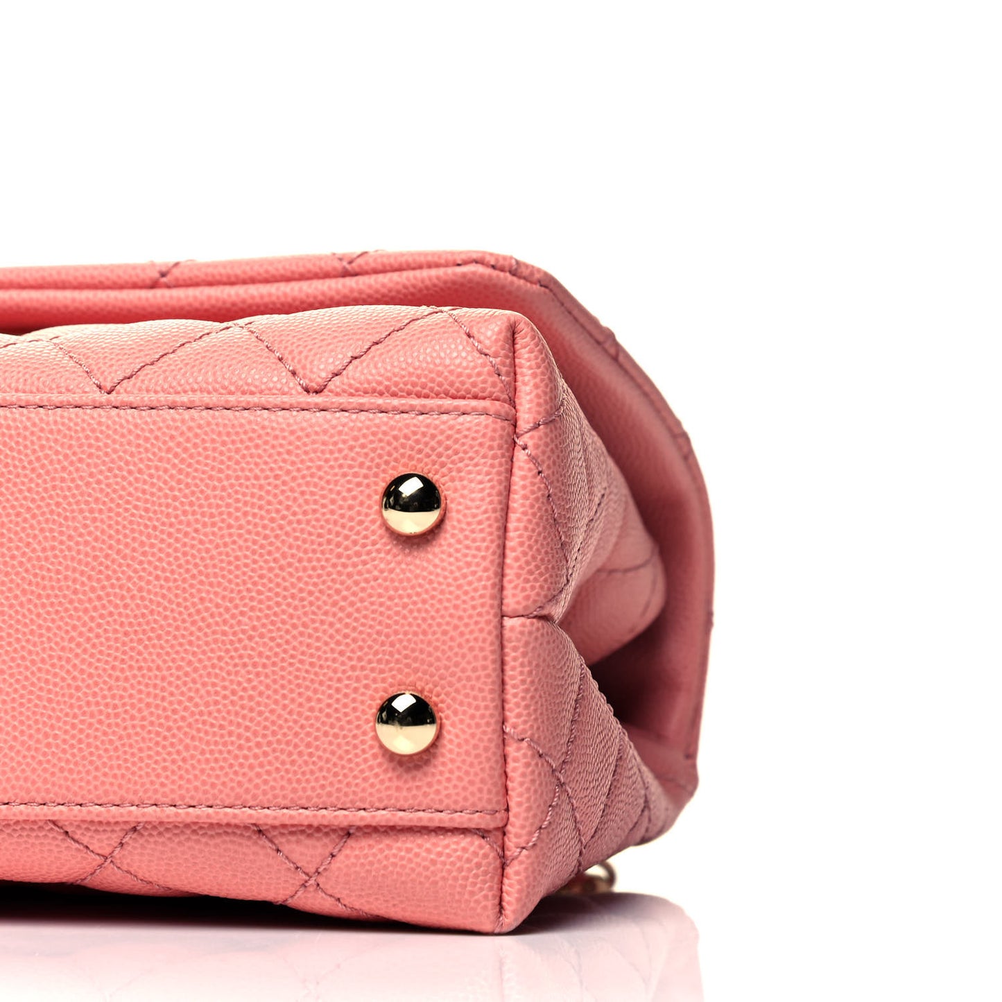 Caviar Quilted Mini Coco Handle Flap Pink