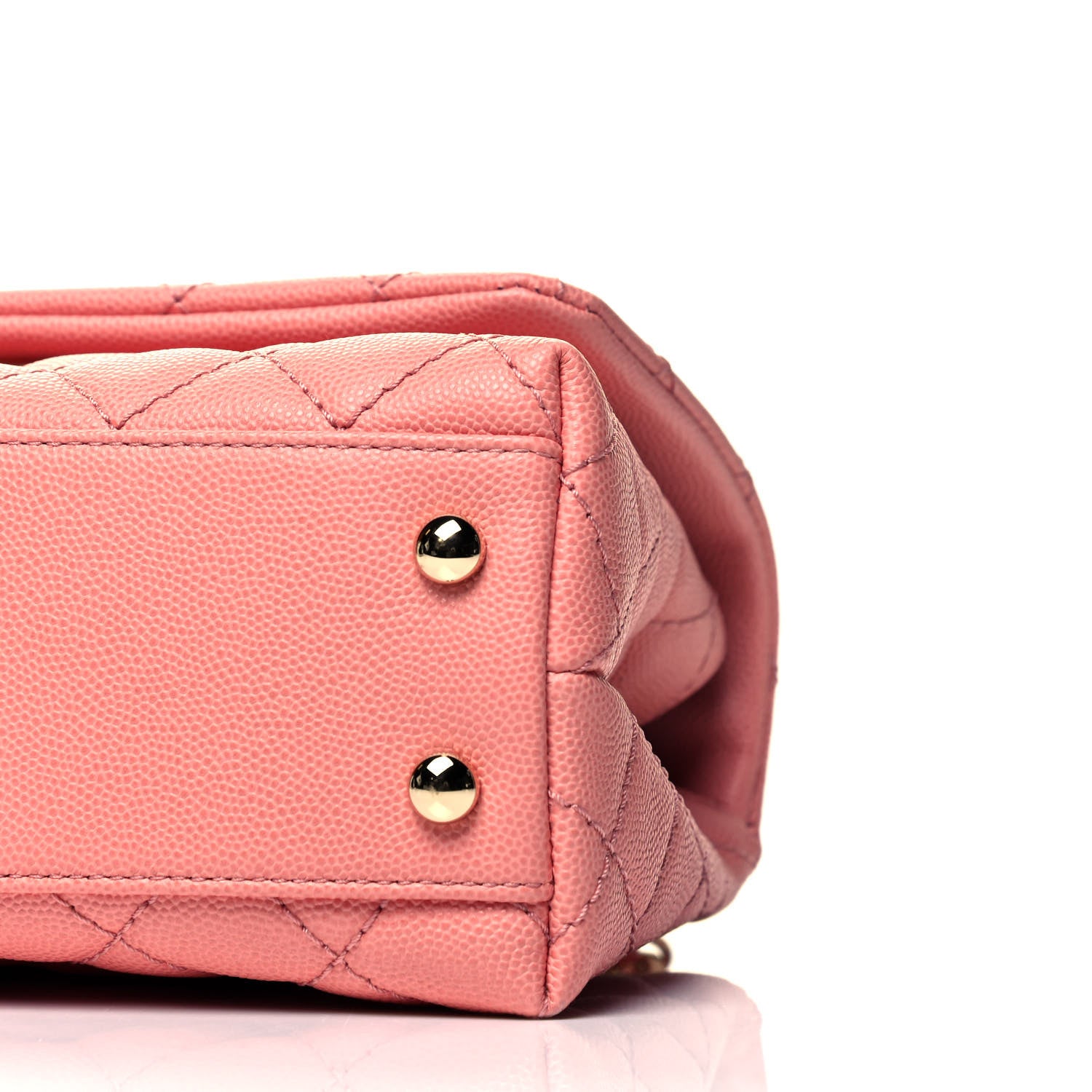 Chanel Caviar Quilted Mini Coco Handle Flap Pink 6 of 9