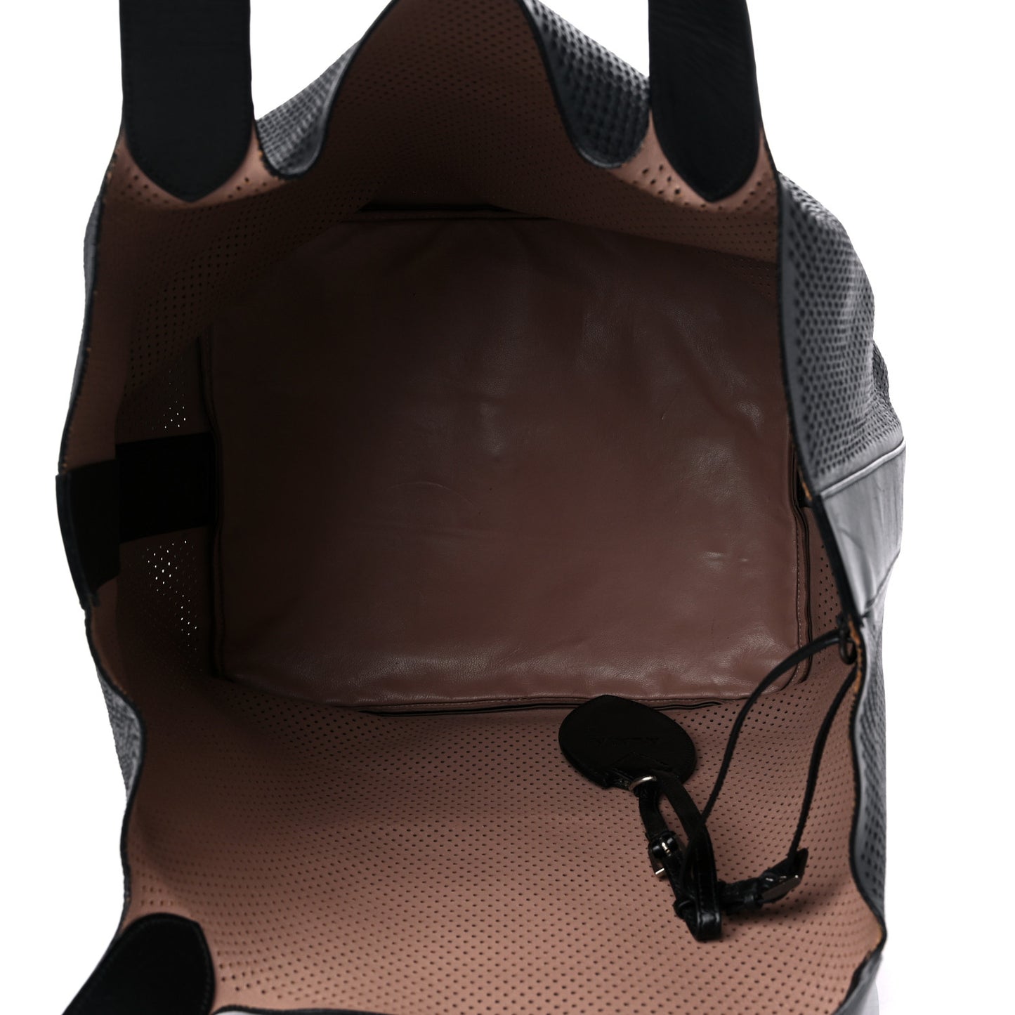Calfskin Perforated Bag Black