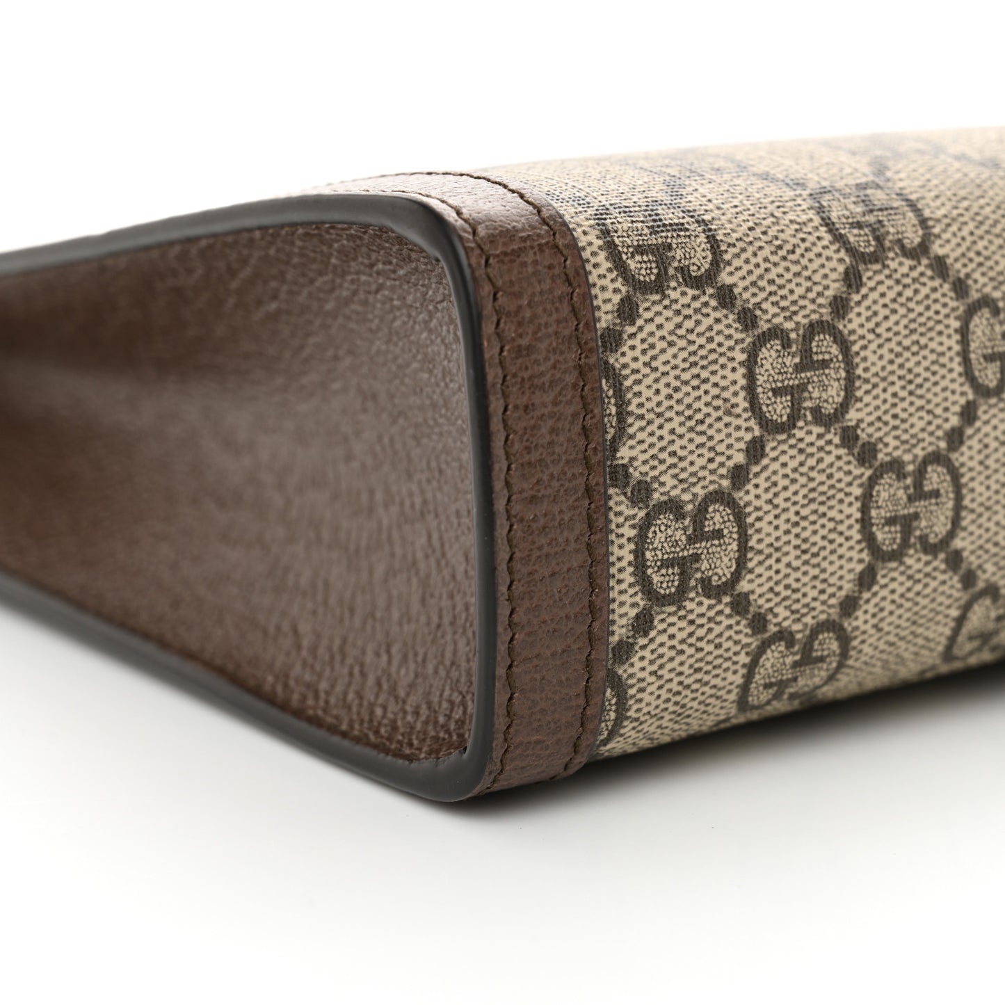 GG Supreme Monogram Web Ophidia Pouch Brown
