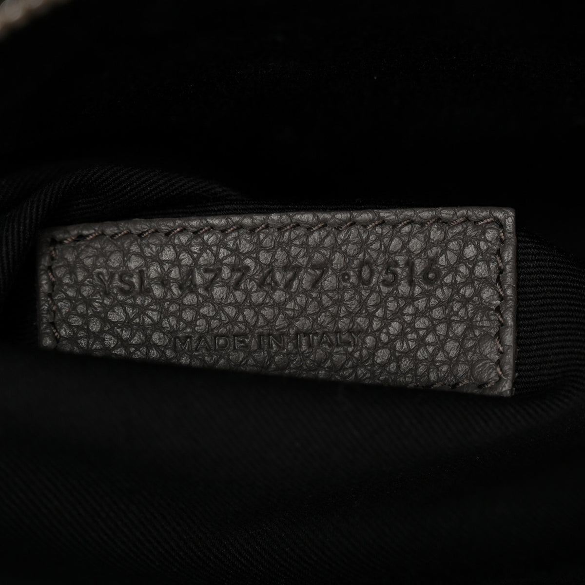 Grained Calfskin Baby Supple Sac De Jour Fog