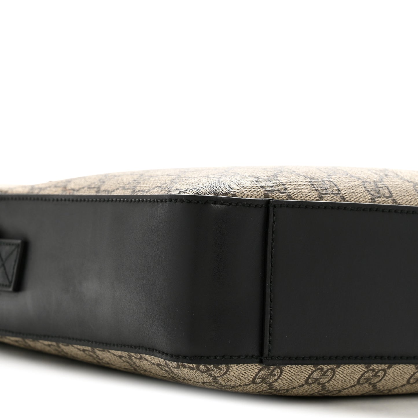 GG Supreme Monogram Flat Messenger Bag Beige Black New Acero