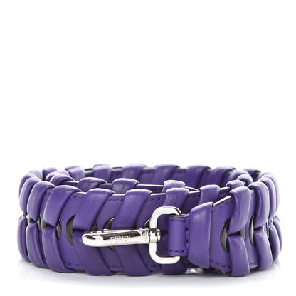 Fendi Vitello Baltico Shiny Nappa Lace Up Strap You Purple Rain 1 of 4