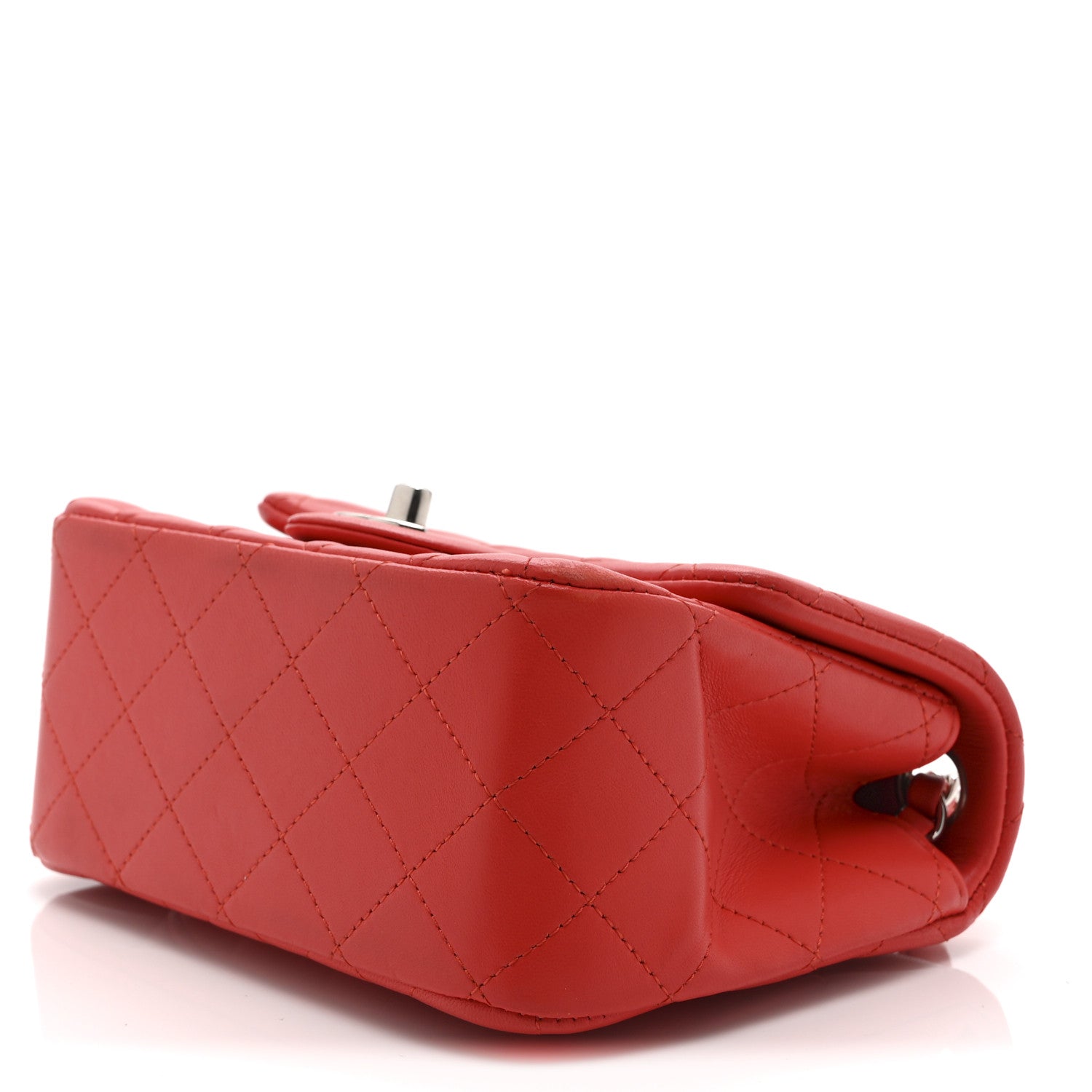 Chanel Lambskin Quilted Mini Square Flap Red 10 of 10