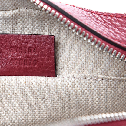 Gucci Pebbled Calfskin Studded Small Soho Disco Bag Soft Burgundy 6 of 9