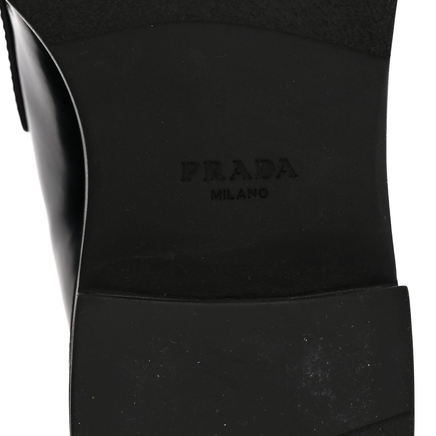 Spazzolato Metal Triangle Logo 50mm Loafers 36.5 Black