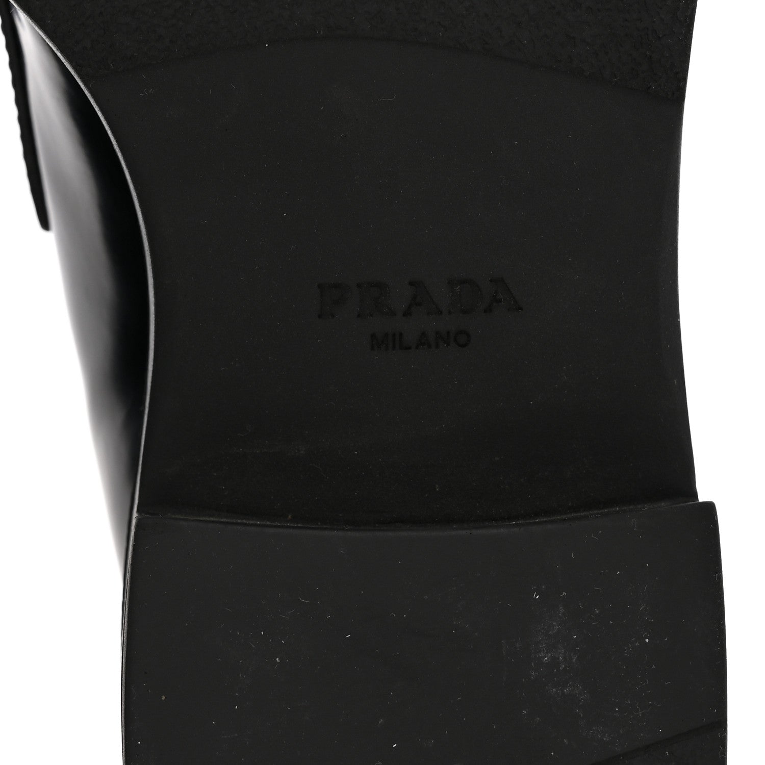 Prada Spazzolato Metal Triangle Logo 50mm Loafers 36.5 Black 7 of 11