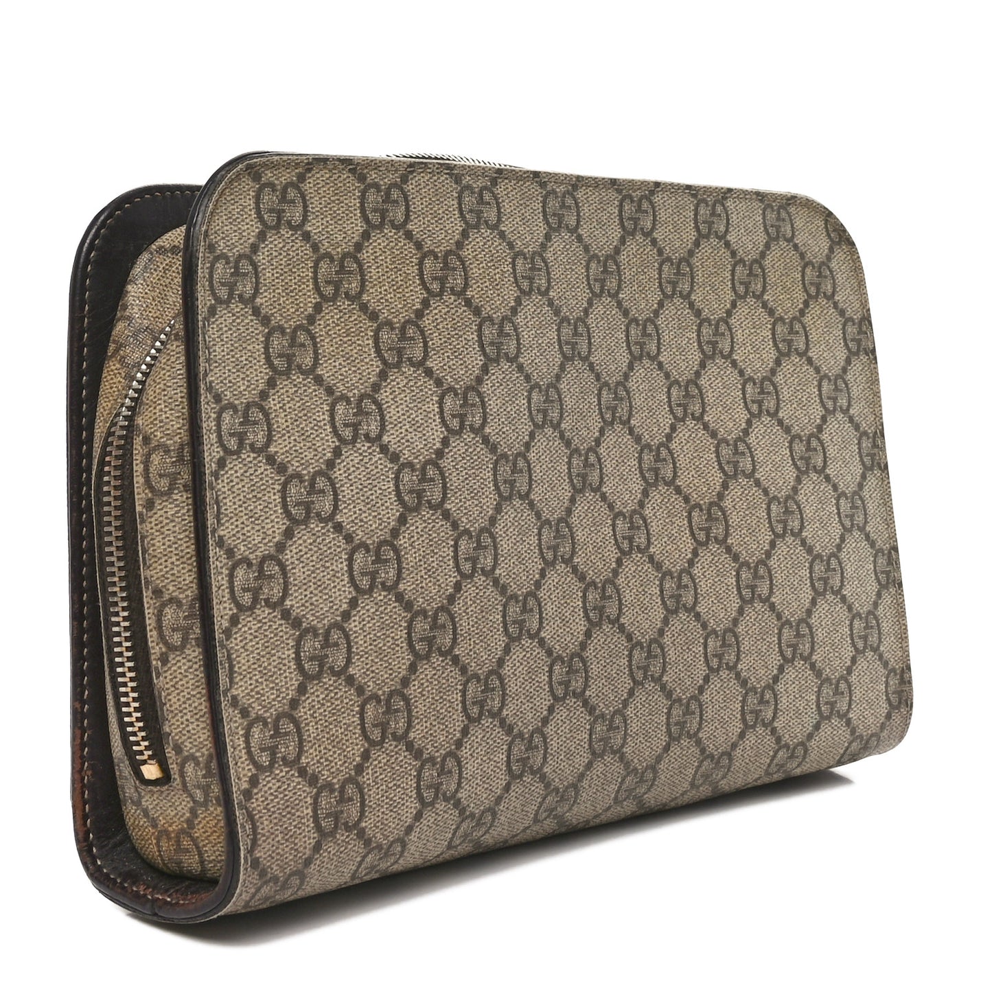 GG Plus Monogram Large Toiletry Case Brown