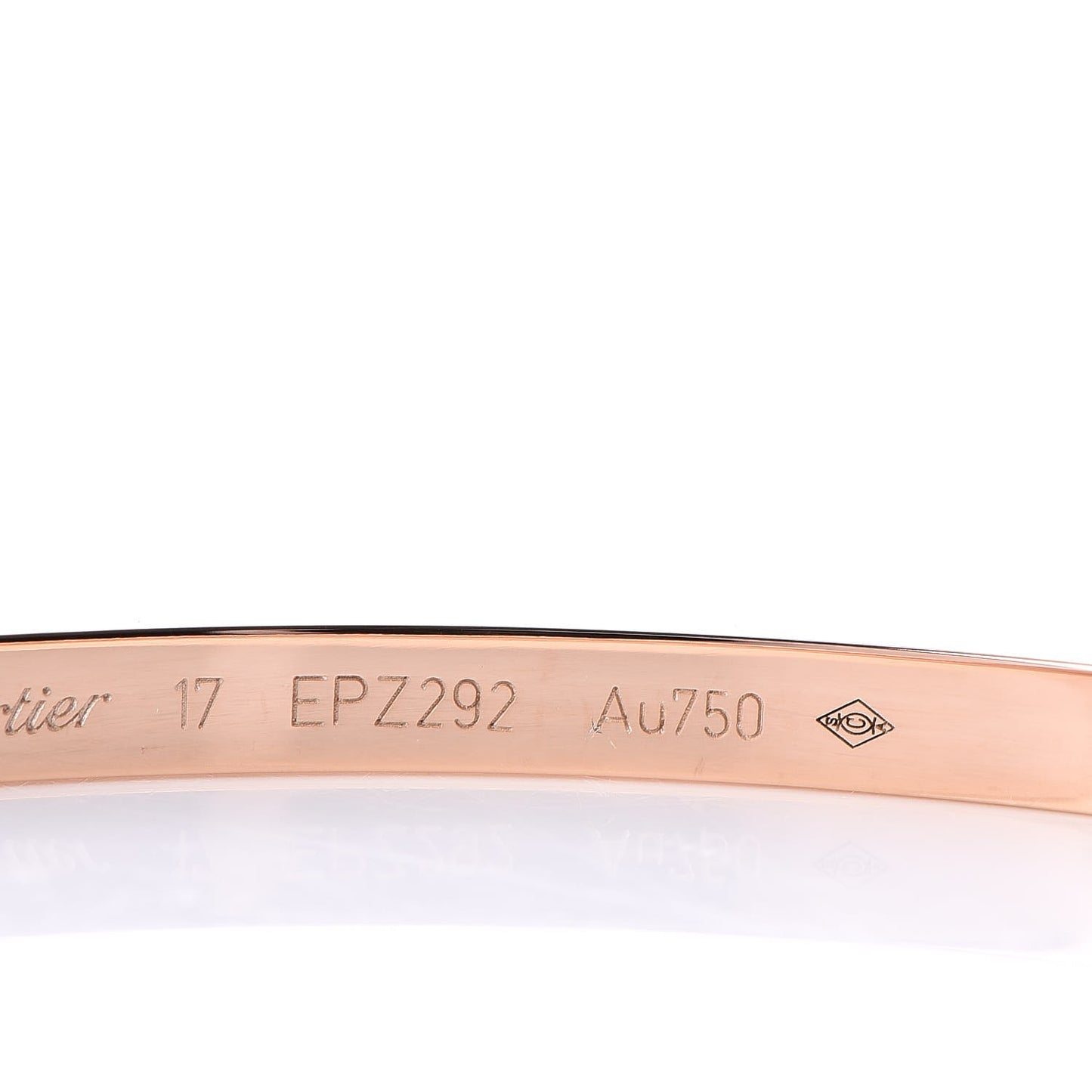 18K Pink Gold Small LOVE Bracelet 17