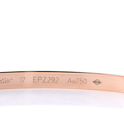 Cartier 18K Pink Gold Small LOVE Bracelet 17 8 of 10