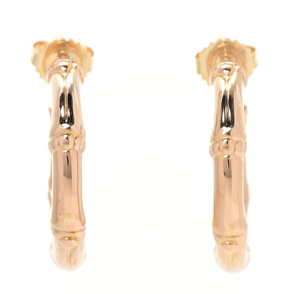 John Hardy 18K Yellow Gold Small Bamboo Hoop Earrings 1 of 6