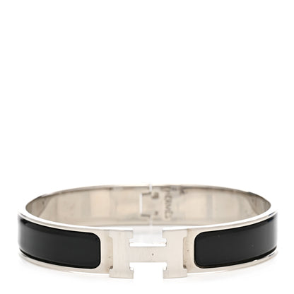 Hermes Enamel Narrow Clic Clac H Bracelet GM Black 1 of 4